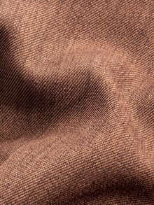 Momance Gaun Hamil Lengan Panjang Tenun Warna Polos yang Elegan - Coffee Brown - View 10