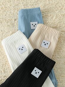 SHEIN Calça Casual de Malha Unissex para Bebê 0-3T, Calça de Malha ...