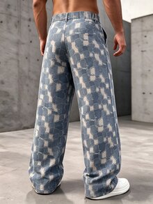 SLATEMANN Men's Mature Casual Loose Fit Trousers, Perfect Choice For Holiday Gift - Blue - View 2
