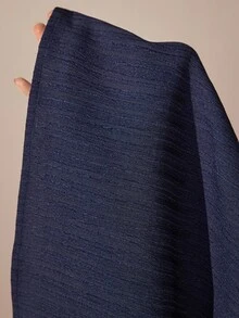 Veilorie Plus Size Ruched Dress With Metal Decoration - Navy Blue - View 8