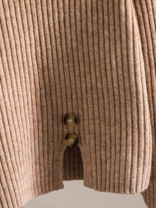 SHEIN Tween Girl Knit Solid Color Crew Neck Loose Casual Sweater And Long Pants 2 Pieces Set - Multicolor - View 7
