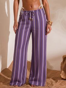 Opulessa Women's Leopard & Zebra Print Casual Vacation Travel Cover-Up Pants - Multicolor - View 7