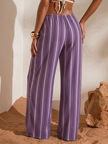 Opulessa Women's Leopard & Zebra Print Casual Vacation Travel Cover-Up Pants - Multicolor - View 2