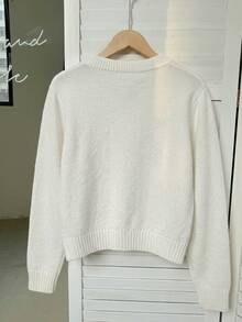 Franclia Women's Simple Versatile Fashion Elegant Cardigan - White - View 3