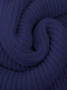 Calvaya Conjunto de 2 piezas para mujer elegante azul marino de punto acanalado, cárdigan con cuello y botones, pantalones de punto con bolsillo y lazo delantero, conjunto de suéter casual de otoño para estar en casa - Azul Marino - Ver 8