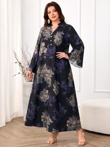 Al Najma Plus Size Women Arab Style Casual Dress, Minimalist Fashion For Everyday Wear Modest - Multicolor - View 6