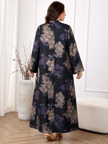 Al Najma Plus Size Women Arab Style Casual Dress, Minimalist Fashion For Everyday Wear Modest - Multicolor - View 3