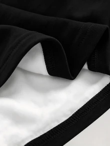 SHEIN Girlism Teen Girls Fall/Winter Back To Basic Solid Color Pleated Asymmetrical Neck Long Sleeve Pullover - White - View 7