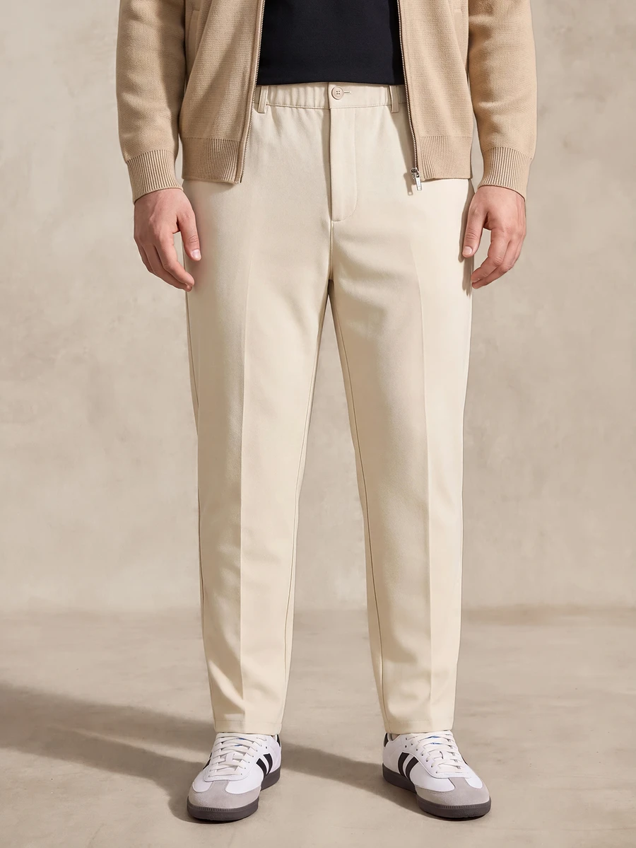 EASEVO Men's Plus Size Solid Color Straight Leg Casual Dress Pants With Pockets Halloween Christmas Winter Party Autumn - Apricot - View 1