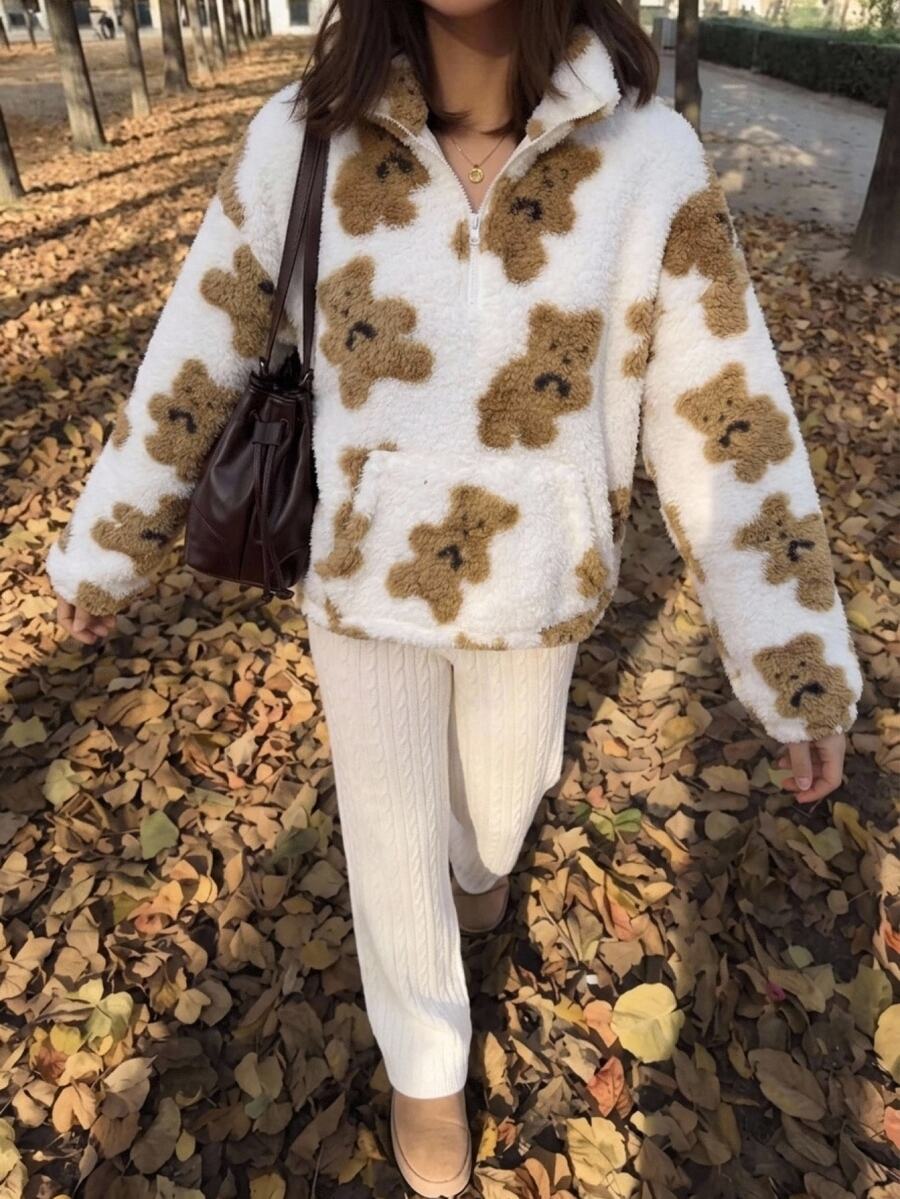 CovetEZ 女款舒適百搭半拉鍊長袖運動衫 - 彩色 - 查看 1