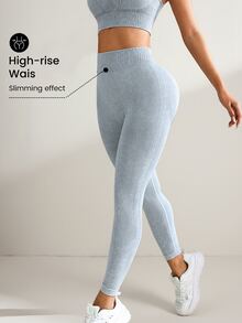 Slayform Slayform Seamless Matte Camisole And Leggings Sports Set Workout Women Set Women Workout Set Women Leggings Set - Grey - View 6