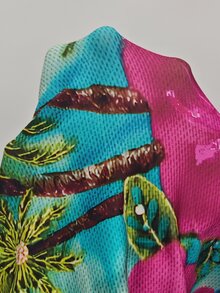 Rovax Women's Regular Fit Palm Tree Print Cropped Camisole Tank Top - Multicolor - View 7