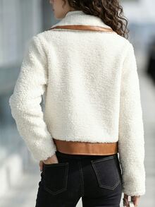 SHEIN Women's Colorblock Casual Versatile Daily Long Sleeve Jacket - Multicolor - View 2
