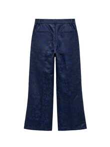 Nöista Navy Floral Jacquard Trousers With A Wide Leg Silhouette And Tailored Waistband. Refined And Versatile, With A Softly Structured Drape - Black - View 10