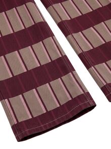 Nöista Wide-Leg Checked Trousers With A Relaxed Fit And Statement Plaid Pattern, Fall Winter, Halloween, Christmas, Chic Fashion. - Burgundy - View 9