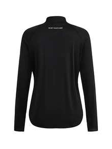 In My Nature Women's Simple Half-Zip Long Sleeve Outdoor T-Shirt - Black - View 8