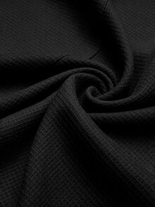 SHEIN Women's Autumn/Winter New Elegant Thick Wool Blend Blazer Collar Waist-Cinching A-Line Long Dress, Suitable For Parties, Dates, Commuting Occasions - Black - View 7