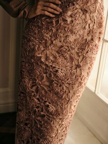 MOTF PREMIUM WOMEN'S ELEGANT LONG SLEEVE MAXI DRESS - Champagne - View 1