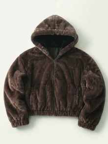 STYNVO Men's Long Sleeve Zip-Up Casual Hooded Jacket, Brown - Brown - View 2
