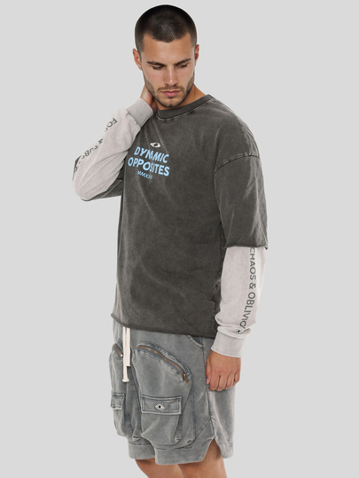 FORM&CHAOS [100%Cotton]Men's Loose Fit Washed T-Shirt, Autumn Holiday Grey Graphic Streetwear