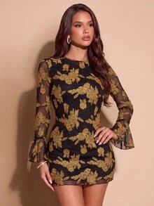 Bluhae Fall Clothes FOR WomenWomen Mini Dresses - Black - View 4