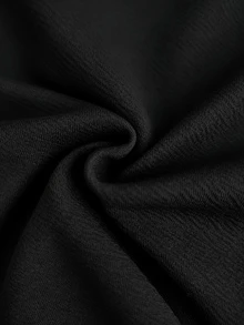 SHEIN Women's Elegant Commute Color Block Patchwork Fitted Jumpsuit,Fall/Winter Jumpsuit, Black Wide Leg Jumpsuit,Daily,Formal,Business Casual,Commute - Black - View 6