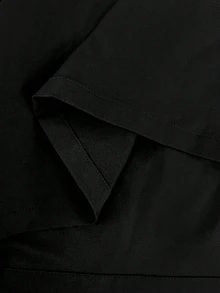 SHEIN LUNE Plus Size Casual Hooded Long Jacket With Large Pockets Winter Fall Autumn - Black - View 3