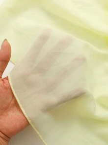 Tween女孩淡黃色掛脖綁帶迷你洋裝 - 黃色 - 查看 12