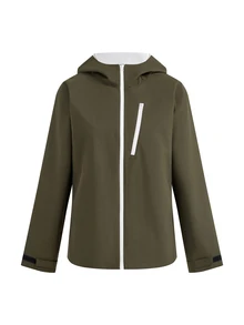 In My Nature Women's Outdoor Hooded Softshell Jacket - Olive Green - View 12