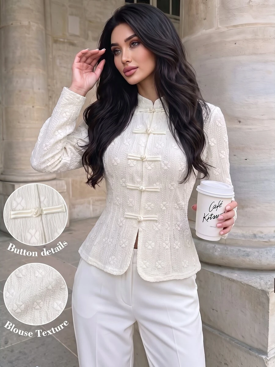 Modelyn Blusa corta de mujer versátil y elegante para primavera y otoño ...