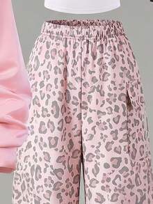 Casuvi Kids 3pcs/Set Girls Camouflage Pattern Sweatshirt Top & Cami Set With Casual Camouflage Tapered Leg Pants, Suitable For Spring And Autumn Daily Wear - Multicolor - View 5