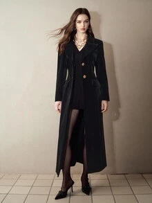 MOTF PREMIUM WOMEN'S SOLID COLOR CASUAL VERSATILE DAILY LONG SLEEVE JACKET - Black - View 5