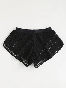 SHEIN Swim Shorts bikini con abertura - Negro - Ver 10