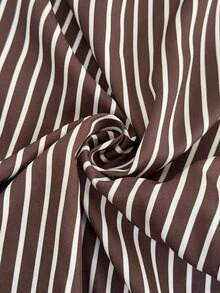 Firerie Brown Striped Plus Size Loose New Chinese Style Casual Set/Daily Streetwear Autumn 2 Pieces Set/New Chinese-Style Two Pieces Set / Autumn-Winter Outfit - Brown - View 10