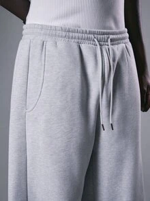 STYNVO Men's Drawstring Waist Casual Streetwear Versatile Everyday Sweatpants Beach Vacation Light Grey Fall - Grey - View 5