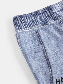 SHEIN 年轻女孩 年轻女孩 年轻女孩 年轻女孩 少女 年轻女孩 黑色喇叭紧身裤 长裤 针织柔软 随机商品 - 藍色 - 查看 4