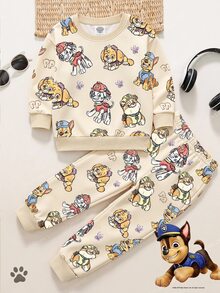 Maija Kids SHEIN | PAW Patrol Maija Kids 男童寬鬆休閒舒適長袖衛衣與長褲兩件套，適合夏季 - 彩色 - 查看 5