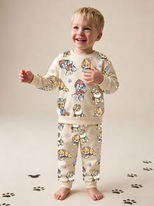 Maija Kids SHEIN | PAW Patrol Maija Kids 男童寬鬆休閒舒適長袖衛衣與長褲兩件套，適合夏季 - 彩色 - 查看 1