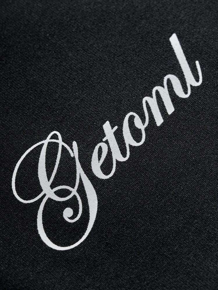 GETOML Men's Knit Letter Print Long Sleeve Casual Polo Shirt Halloween Christmas Winter Party Autumn - Black and White - View 12