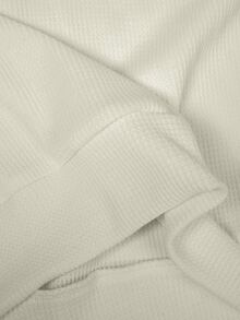 Airaco Áo polo nam tay dài cổ chữ V phong cách tối giản thường ngày cho mùa xuân/hè - Màu be - Xem 4