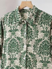 SHEIN Đầm mini cổ sơ mi màu xanh sage cho bé gái tween, phong cách boho thanh lịch mùa hè, phù hợp tiệc trà, du lịch, mặc thường ngày, lễ tốt nghiệp, outfit mùa thu - Nhiều màu - Xem 9
