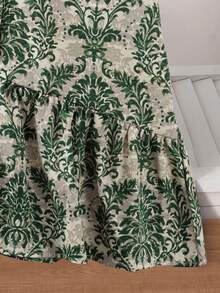 SHEIN Đầm mini cổ sơ mi màu xanh sage cho bé gái tween, phong cách boho thanh lịch mùa hè, phù hợp tiệc trà, du lịch, mặc thường ngày, lễ tốt nghiệp, outfit mùa thu - Nhiều màu - Xem 6
