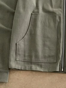 HIMLAND 男士拼色翻領拉鍊休閒夾克 - 彩色 - 查看 4