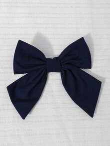 SHEIN 青少年女孩襯衫領拼接格紋學院風泡泡長袖上衣搭配鬆緊腰百褶裙，春秋海軍藍可愛校園套裝 - 藍色 - 查看 6