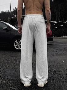 NEOSTRIT Nuevos pantalones de punto gris estilo otoño/invierno, adecuados para salidas, cenas formales, fiestas y diversas ocasiones. - Gris Claro - Ver 2