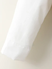 SHEIN 青少年女孩秋季套裝 2件/組 2合1長袖上衣與格紋百褶裙 校園風復古80年代休閒 白色駱駝棕格紋 - 棕色 - 查看 6