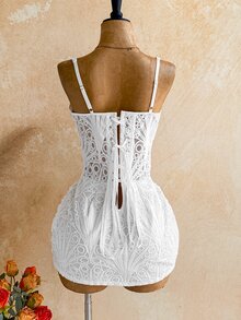 Soleia Sexy Backless Bodycon Mini Dress With Strapless Design, Perfect For Adult, Summer Fashion, Bodycon - White - View 2