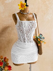 Soleia Sexy Backless Bodycon Mini Dress With Strapless Design, Perfect For Adult, Summer Fashion, Bodycon - White - View 4