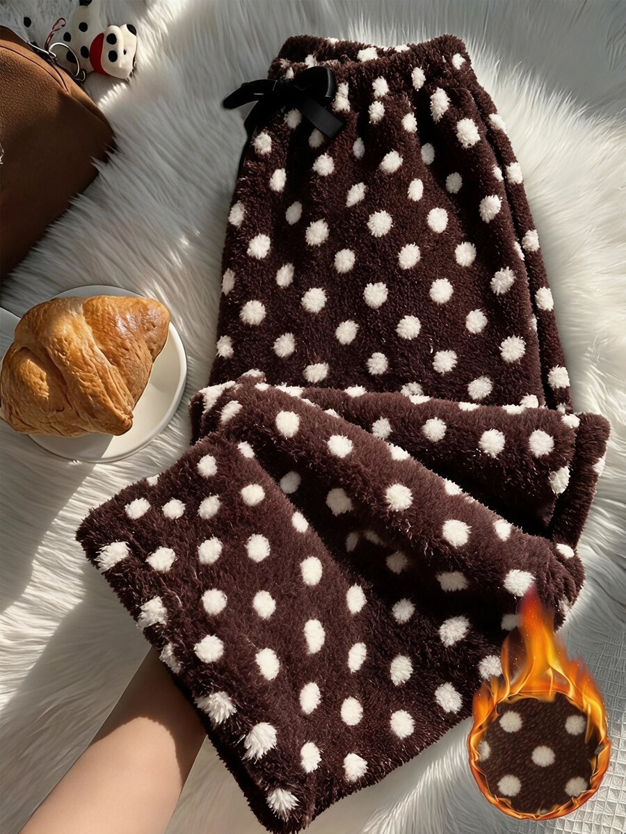 SHEIN Sparklyn Tween Girls 寬腿美式休閒百搭日常運動街頭風對比色腰帶鬆身長褲,秋季 - 棕色 - 查看 1