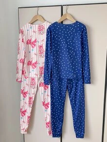 SHEIN 4件組青少年女孩睡衣 - 彩色 - 查看 2